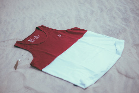 Tank Tops - Burgundy Cut & Sew Tank