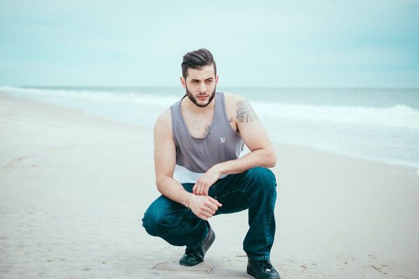 Tank Tops - Gray Cut & Sew Tank